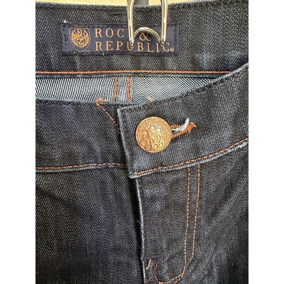 Vintage Y2K Rock & Republic Kasandra Jeans Women 24 Bootcut Dark Wash USA Made - Picture 3 of 11